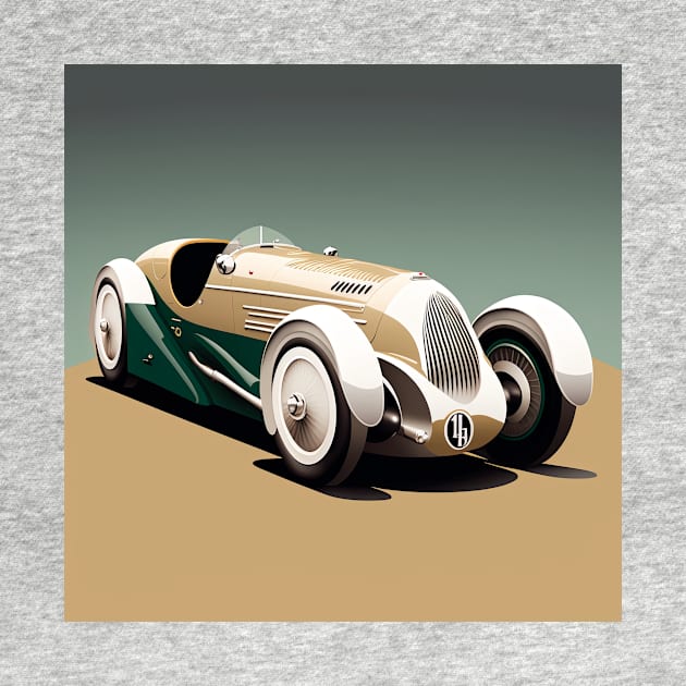 Art Deco Style Racing Car by TheArtfulAI